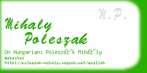 mihaly poleszak business card